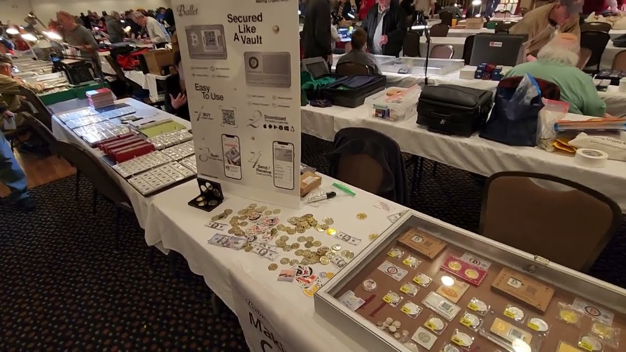 Saintjerome's table at the Sprinfield Coin Show!  Ballet Wallets and a little Silver, 3-26-23