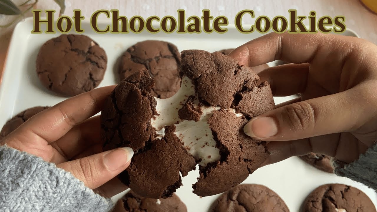 Soft Hot Chocolate Cookies ♡ Bake With Me