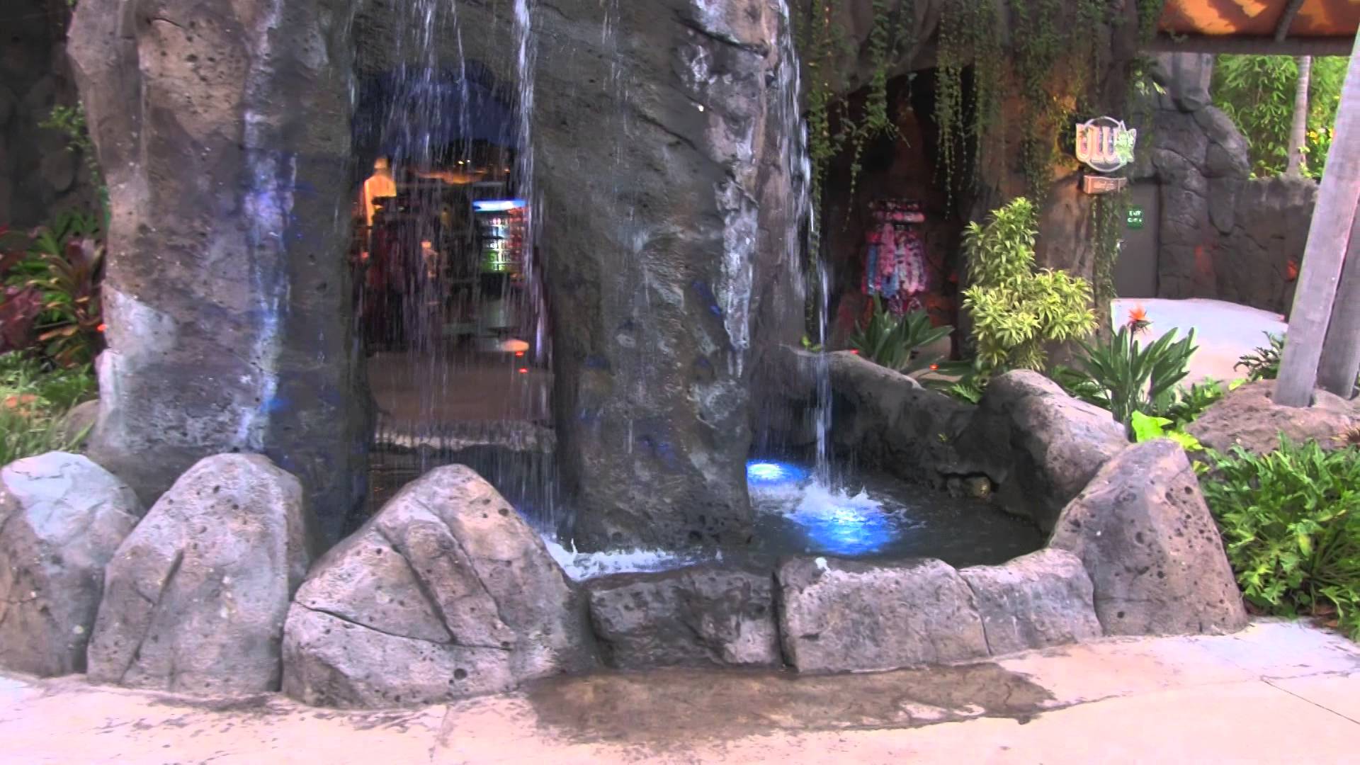 Waterfalls at Polynesian Cultural Center Hawaii