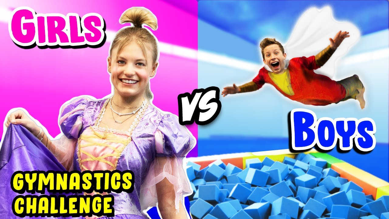 BOYS VS GIRLS Gymnastic Challenge *with a TWIST* | NinjaKidzTV