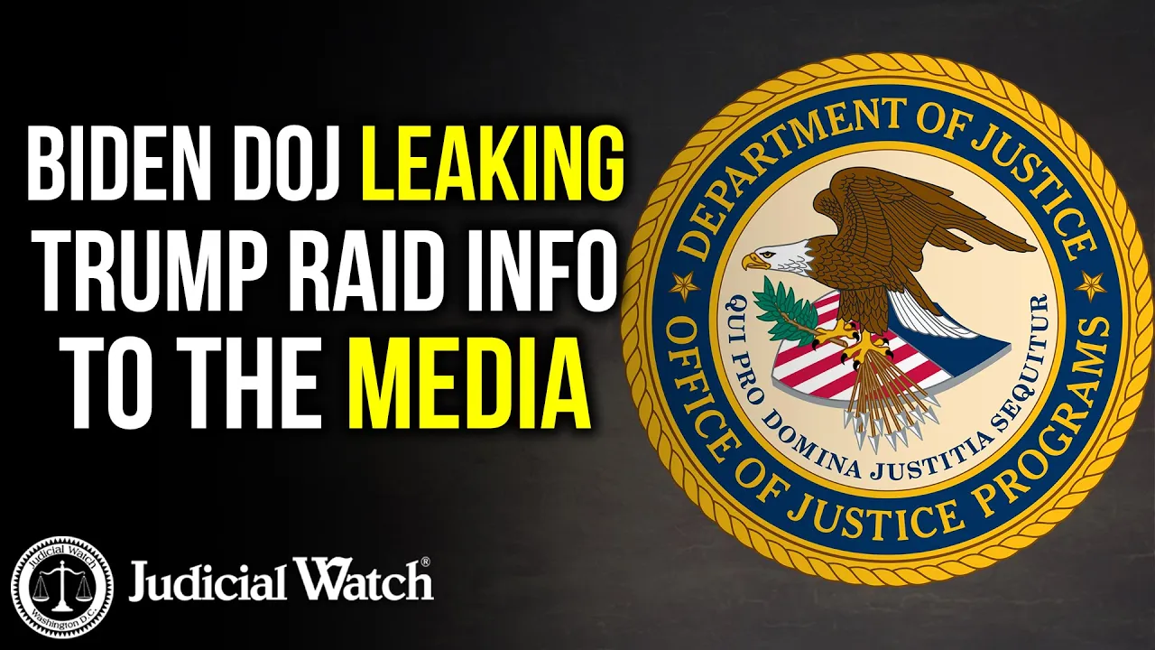 Biden DOJ Leaking Trump Raid Information to the Media!
