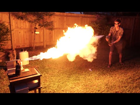 Liquid Nitrogen Freeze-Ray Vs. Flamethrower