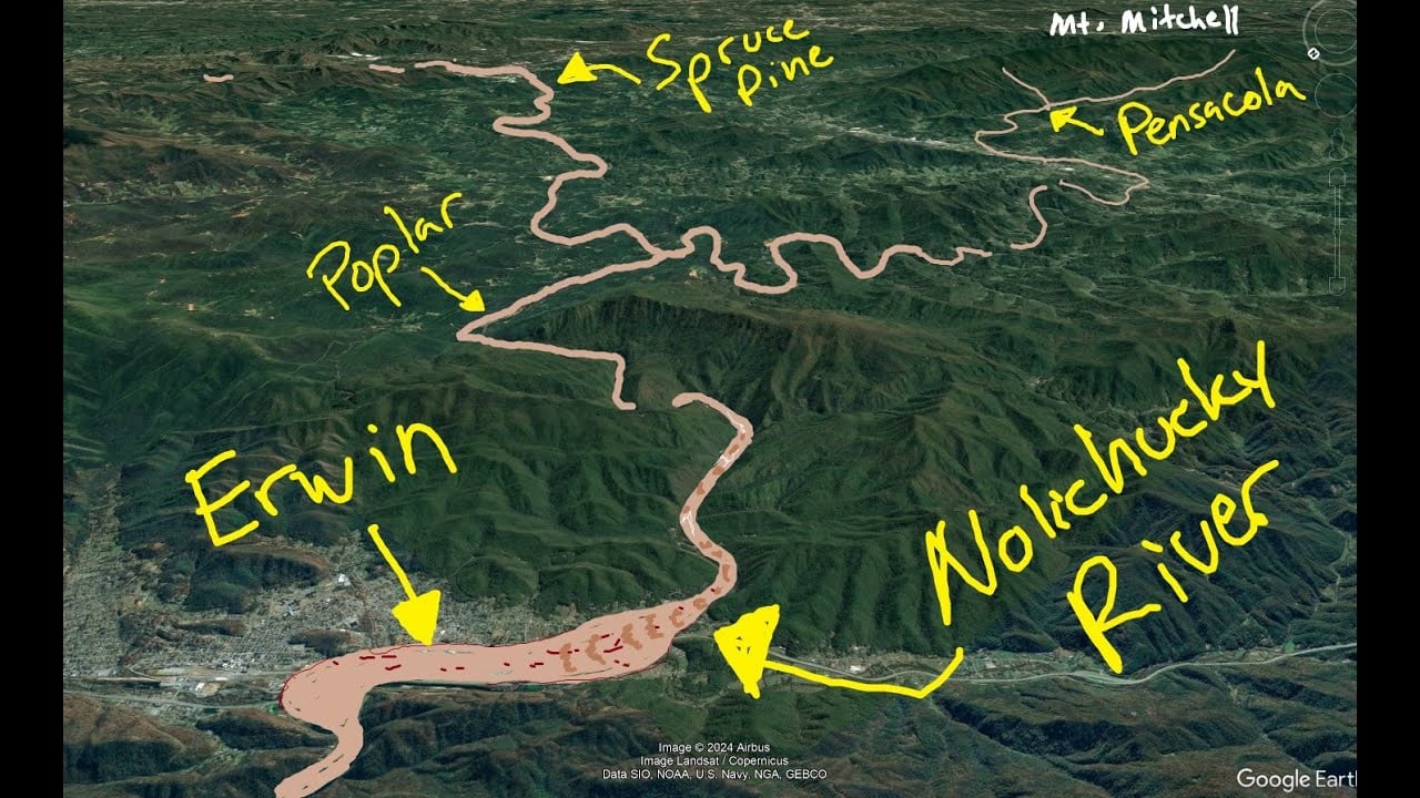 Why Did Helene Flood Nolichucky River & Cane River & Toe River So Badly?