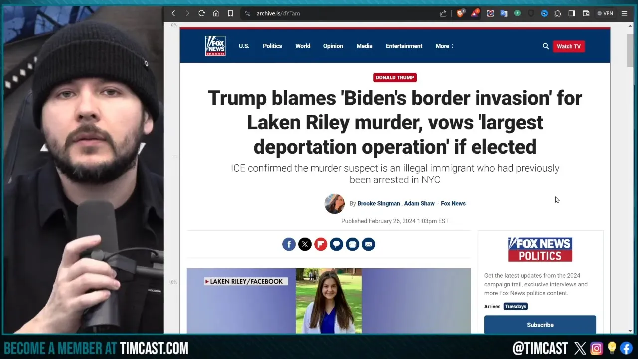 Democrat Mayor BLAMES TRUMP In Murder Of Laken Riley By Illegal Immigrant, LIES About Trump Comments