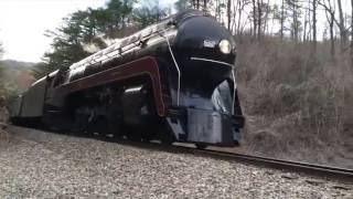 611 Steam Engine Passenger Train Going Through Old Fort, NC April 10, 2016
