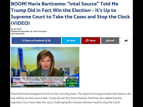 BOOM! Maria Bartiromo: “Intel Source” Told Me Trump Did in Fact Win the Election