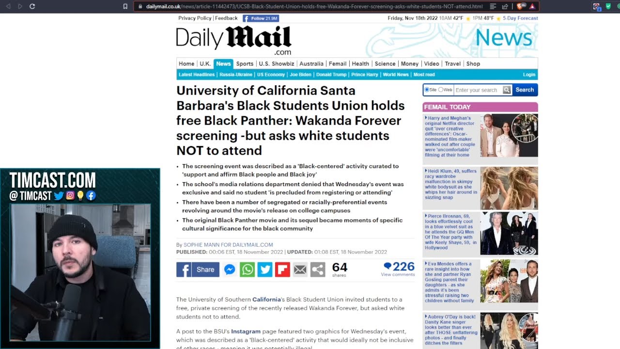 University Has Black Only Black Panther Showing, Asks White People NOT To Attend, This Is Diversity