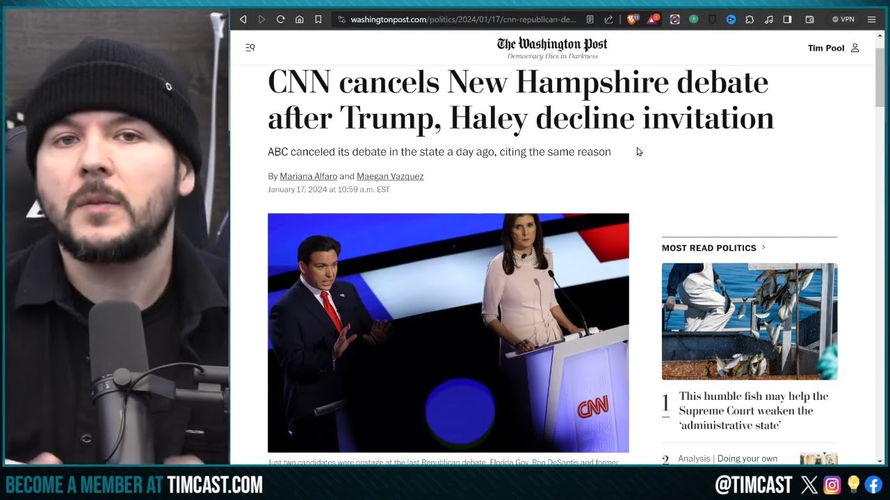 CNN Cancels GOP Debate After Haley REFUSES, DeSantis Supporters DEMAND Ron DROP OUT, Support TRUMP