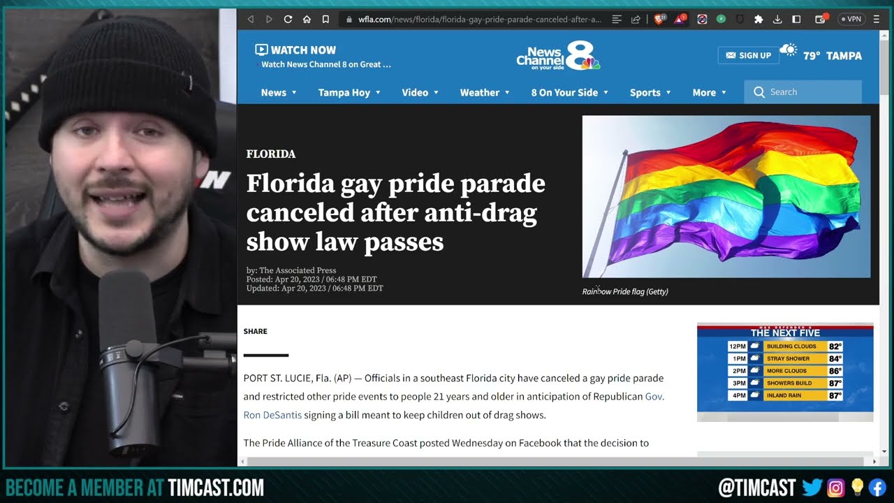Florida Pride Parade CANCELED After DeSantis bans Children At Adult Performances, Democrats FURIOUS