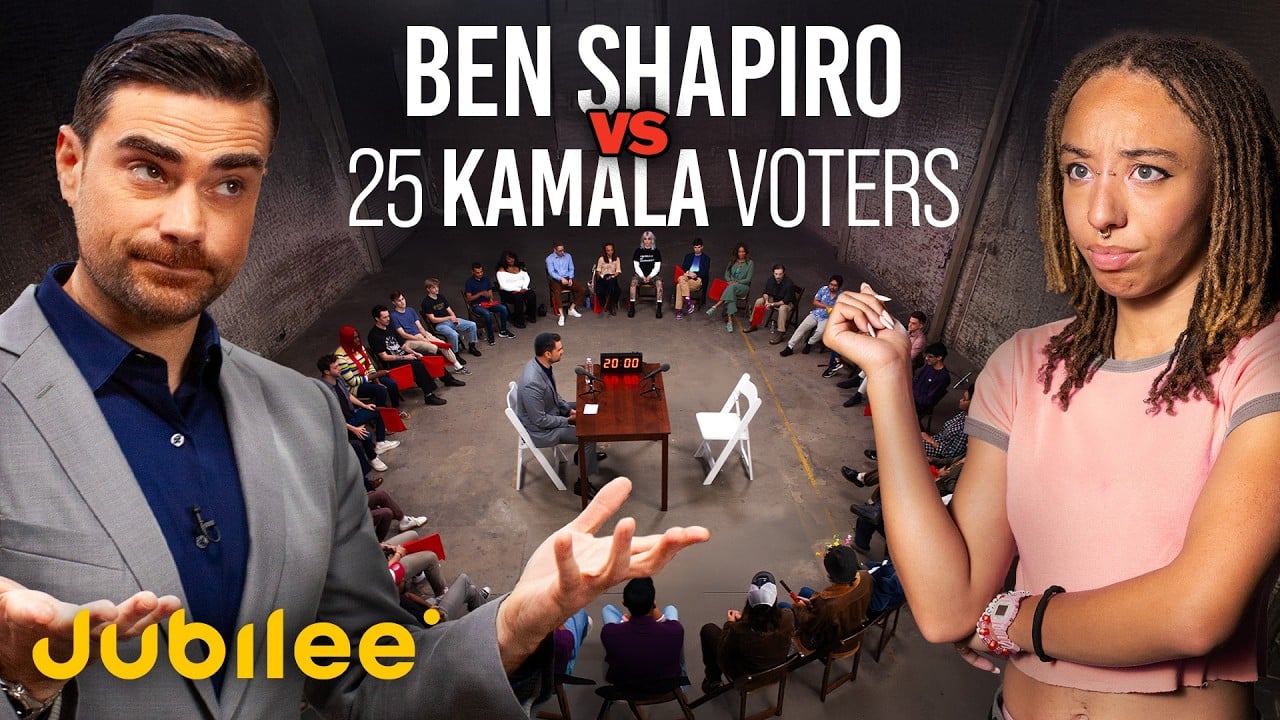 1 Republican vs. 25 Kamala Harris Voters (Feat. Ben Shapiro)