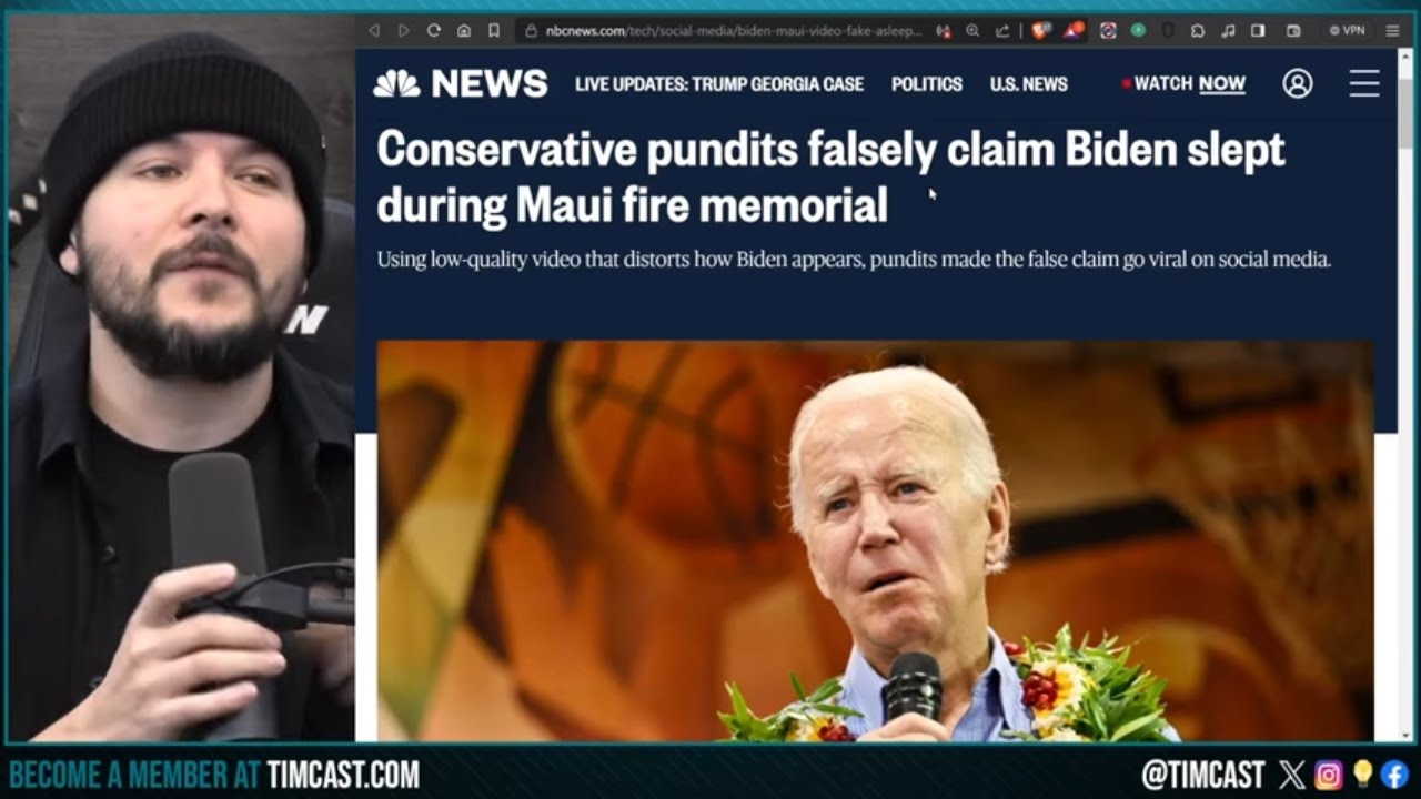 NBC HILARIOUSLY Claims Biden ISNT SLEEPING, He's BOWING In Solemnity After Biden Dozes Off In Maui