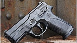 The FNP 9mm pistol Closeup