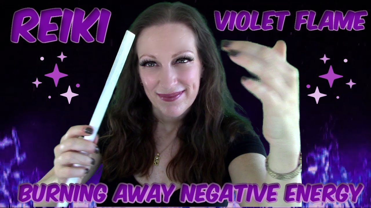 ASMR Reiki & Violet Flame Healing l Clearing Energy & Plucking Intrusive Cords💜✋💜🤚💜Close Hands