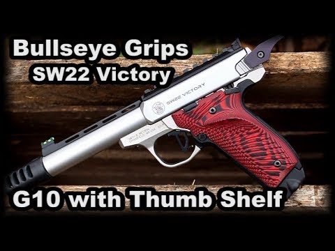 Smith and wesson Victory thumb shelf grips by Bullseye Grips SW22
