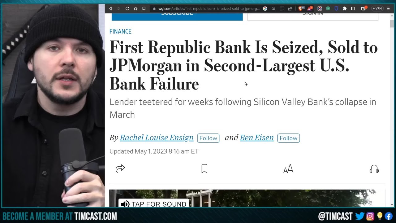 US GOV SEIZES FIRST REPUBLIC BANK, 2nd LARGEST COLLAPSE In US History, Banking Crisis GETTING BAD