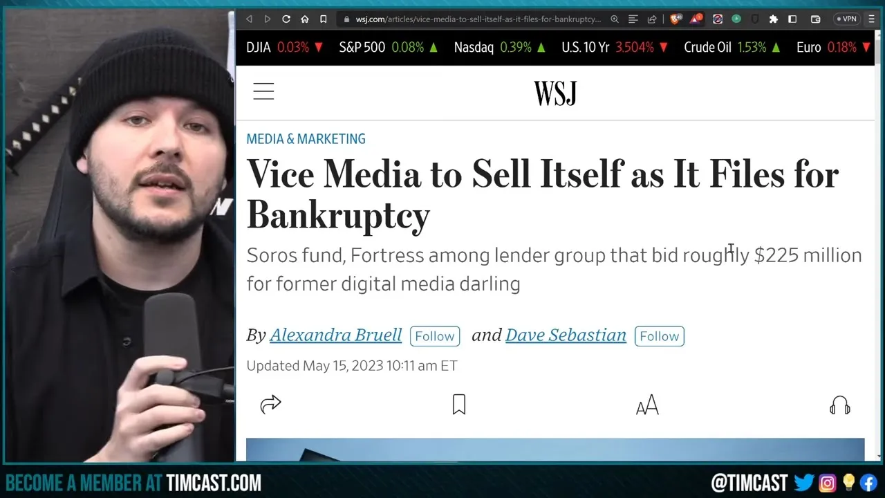 VICE FILES BANKRUPTCY, ITS OVER, Getting Woke DESTROYED Once Massive Company, Soros Set To Take Over