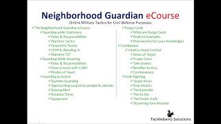 What is in the Neighborhood Guardian eCourse?