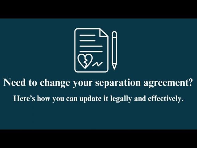 Amending a Separation Agreement in Ontario