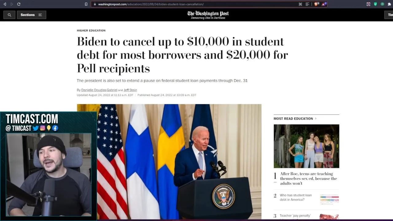 Biden Announces MASSIVE Student Loan Forgiveness, Lose/Lose As Left AND Right Call It TOTAL BS