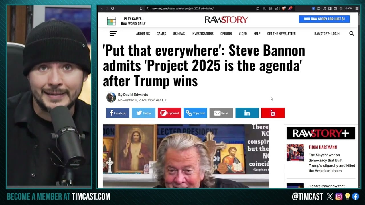 Matt Walsh And Bannon Say PROJECT 2025 IS REAL And ITS BACK, Media and Dems LOSE IT