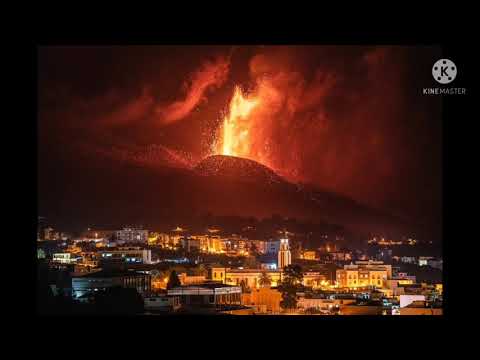 ظهور شق بركاني جديد لبركان كمبر فيجا في جزيرة لا بالما في #اسبانيا 24/9/2021