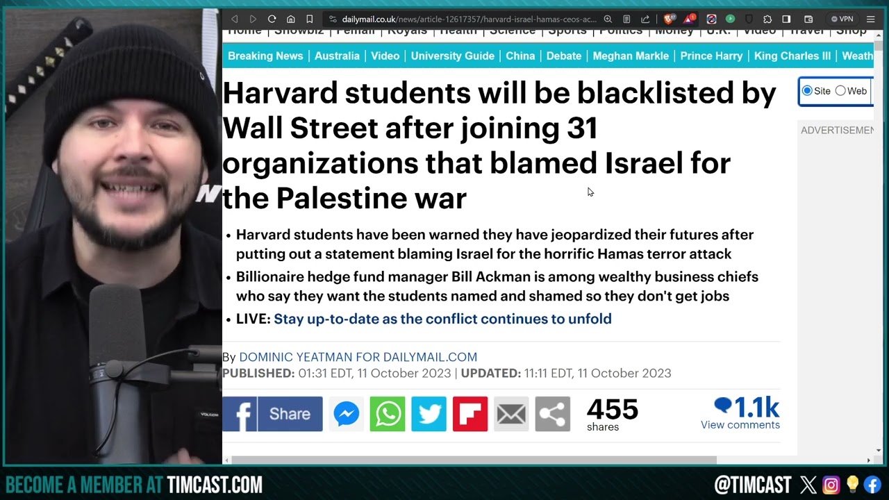 Woke College Students PANIC After Being BLACKLISTED From Wall Street Over Supporting Hamas