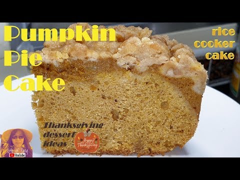EASY RICE COOKER CAKE RECIPES:   Pumpkin Pie Cake Recipe