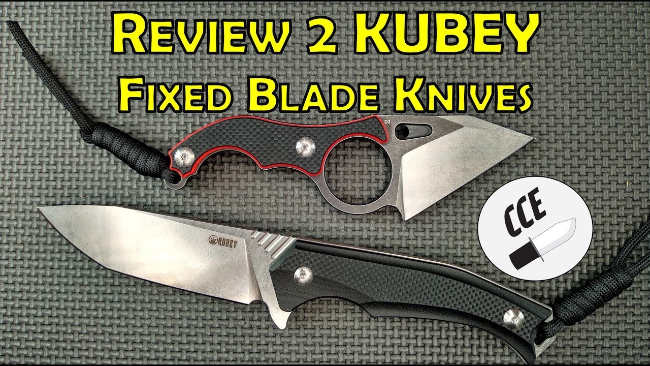 REVIEW 2 Kubey Fixed Blades - KU166 & KU184 - both with D2