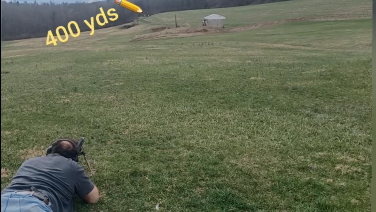 7.62x39 at 400 yds with ACSS Red Dot 6x mag on AR-47