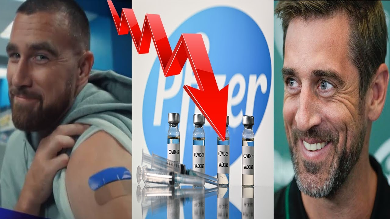 Travis Kelce SHILLING for Pfizer BACKFIRES! Stock DROPS to 10 year low! Aaron Rodgers was right!