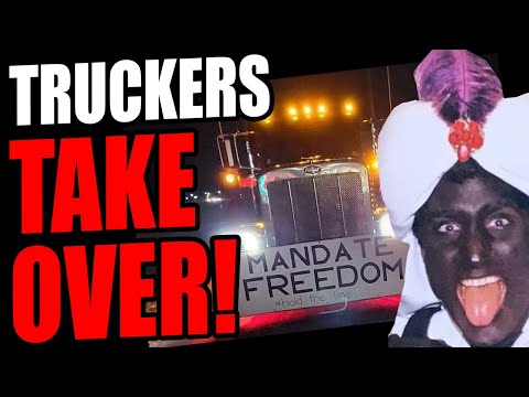 Canadian Truckers TAKE OVER  Roads In Greatest Anti-Mandate Protest! "Blackface" Trudeau IS PISSED!