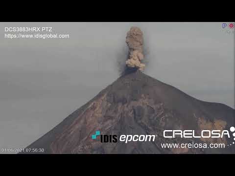 June 1, 2021, ~ Explosions -w- Ballistic Fragments ~ Volcan De Fuego, Guatemala ~ Via Crelosa