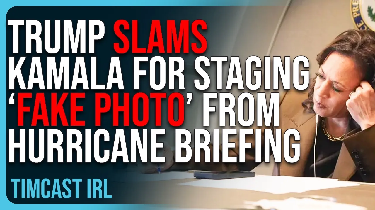 Trump SLAMS Kamala For Staging “Fake Photo” From Hurricane Briefing