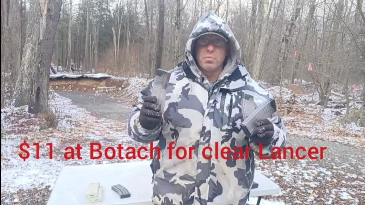 Clear Lancer AR-15 mags at Botach for 11