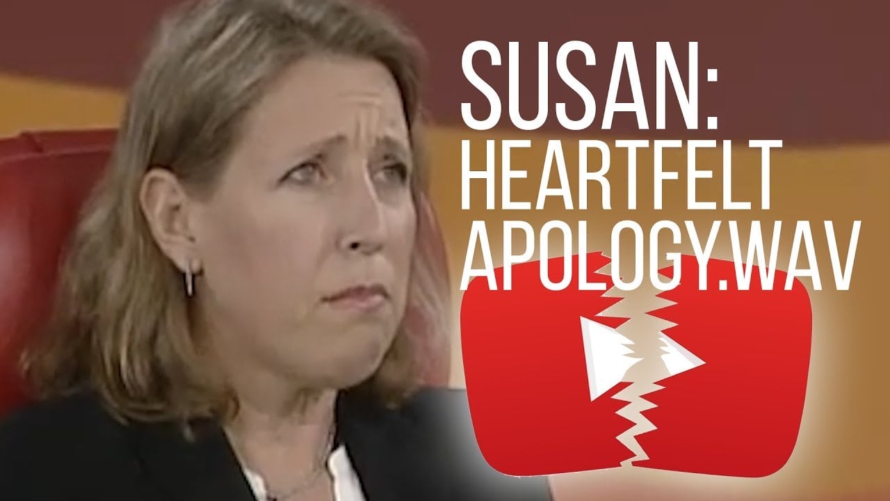 YouTube's Susan Wojcicki Apologizes After Demonetizing and Removing Hundreds of Channels