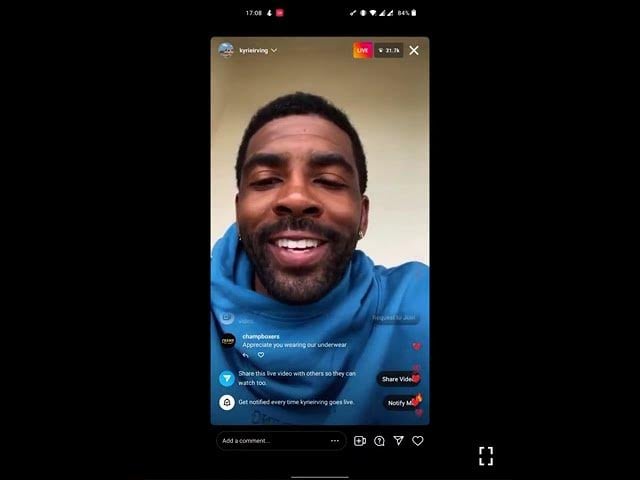 Kyrie Irving Speaks Out on IG Live with Confidence and Wisdom