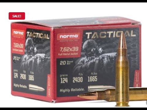 Norma 7.62x39 ammo on sale! Use Code FMJ to save 10%