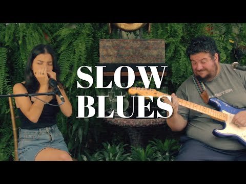 Slow Blues Jam (Harmonica Solo + Guitar) - Amanda Ventura & Ricardo Maranhão