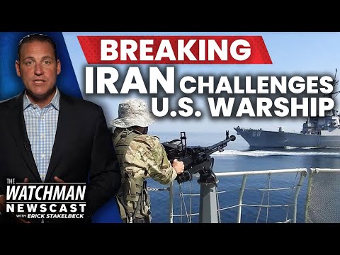 Iran Military Vessels HARASS U.S. Warship in Persian Gulf; WARNING Flares Fired  | Watchman Newscast