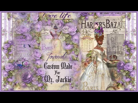 Custom Order Created for Mz. Jackie-"La Purple Rose Journal" (Elegant Romance)