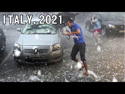 Apocalypse in ITALY! Terrible Hailstorm Destroyed Hundreds of Cars in Milan!