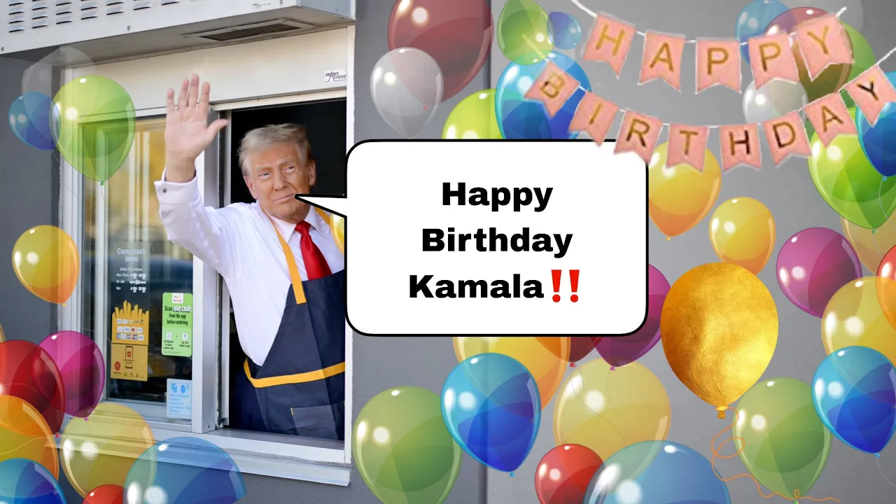 Donald Trump WISHES Kamala Harris Happy Birthday While WORKING At McDonalds