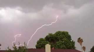 Slow motion Lightning Over Bakersfield Ca 7/18/15