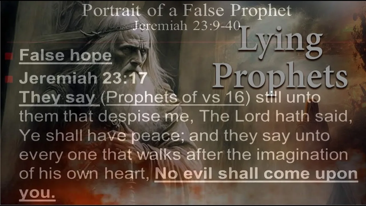 Concerning the prophets: My Heart is Broken because of the Lord...and the WORDS OF HIS HOLINESS.