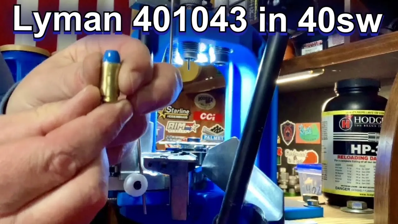 Reloading Lyman 401043 in 40sw on the Dillon 550c