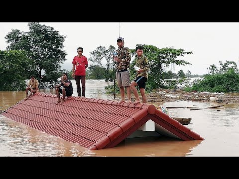 Severe floods hit Vang Vieng in Republic of Laos! #koguma pulsation earth! #flood #lluvias #chuva