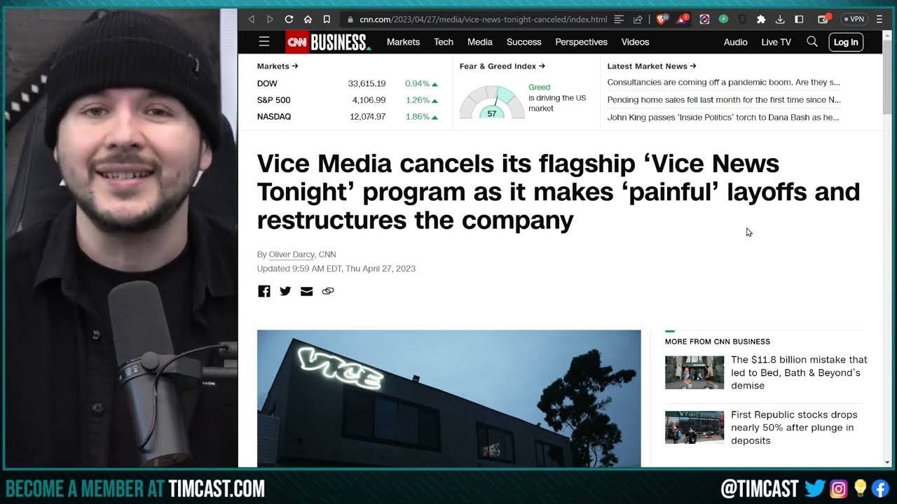 VICE NEWS IS OVER, Mass Layoffs And Flagship Show CANCELED As Woke Media IMPLODES, GET WOKE GO BROKE