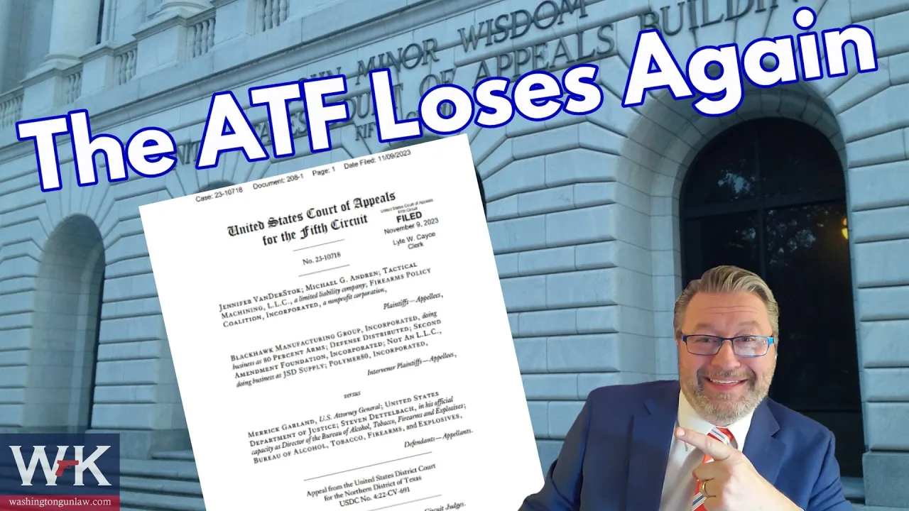 Down Goes ATF's Frame and Receiver Rule