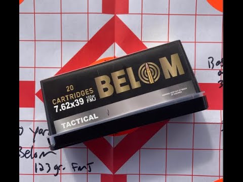 Belom 7.62x39 123 gr ammo accuracy/range test in the Ruger American Ranch 7.62x39 rifle!