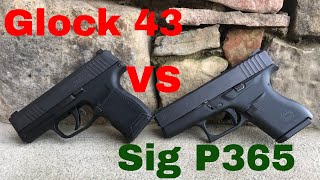 Sig P365 VS Glock 43 Size and Trigger Pull Comparision